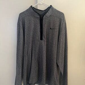 Nike Golf Heather Blue-Gray Quarter-Zip Pullover